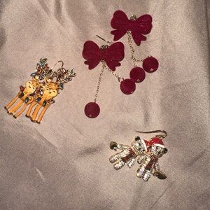 Winter/Holiday Earrings SET ❤️💚